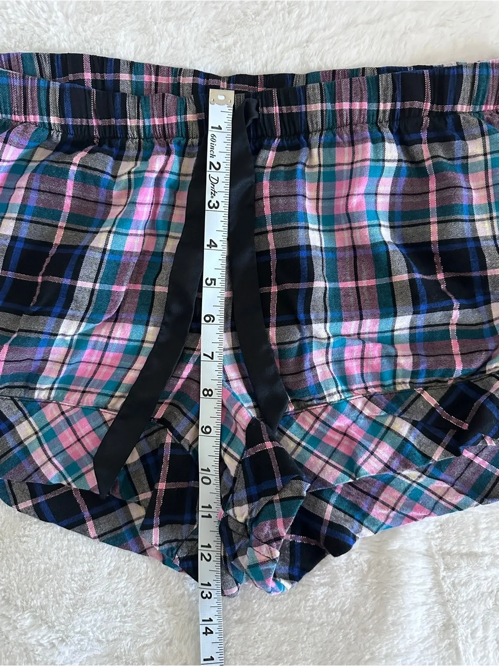 Victoria's Secret - Matching Set -Plaid Pajamas in Navy, Pink & Teal - Size M